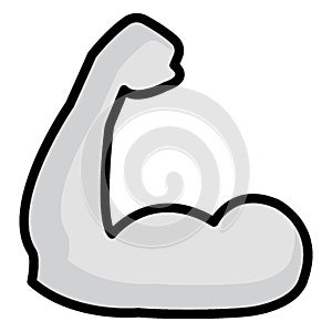Bicep Isolated Vector icon which can be easily modified or edit
