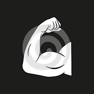 Biceps arm curl vector icon design. Isolated.