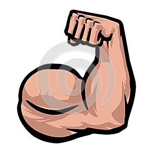 Biceps Flex Arm Vector Icon photo
