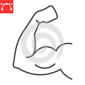 Biceps line icon