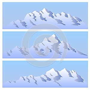 The bichromatic simple image of mountains.