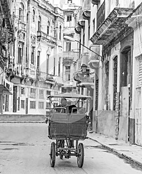 Bici taxi bike taxi on street in Havana photo