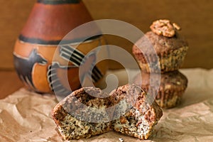Bicolor muffin and gourd with yerba mate
