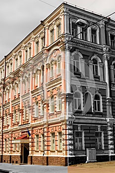 Bicolor old building in Kiev