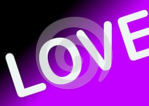 Bicolour background with word love