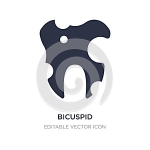 bicuspid icon on white background. Simple element illustration from Dentist concept photo