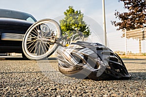 Bicycle accident on the Road