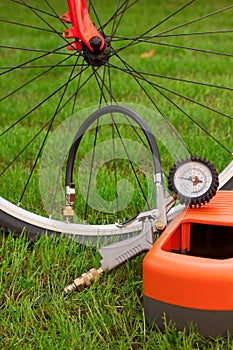 Bicycle and air compressor