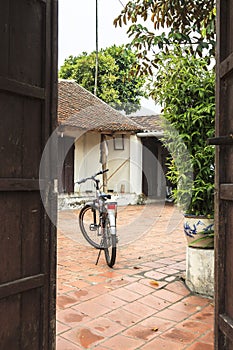 A Bicycle in ancient village in Hanoi
