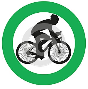 Bicycle area sign vector