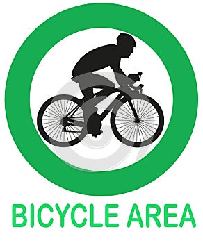 Bicycle area sign vector