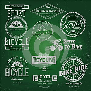 Bicycle badges logos and labels for any use