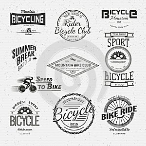 Bicycle badges logos and labels for any use