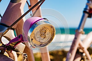 Bicycle on beach, active lifestyle