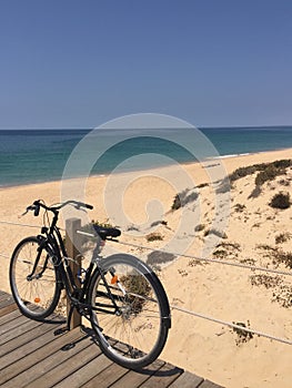 Bicycle on the beach