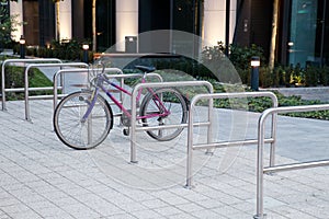 A bicycle on the bicycle parking