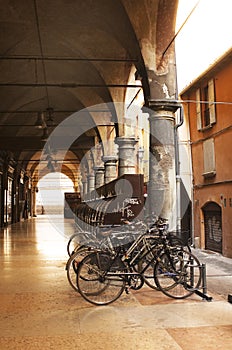 Bicycle and bicycle and porches