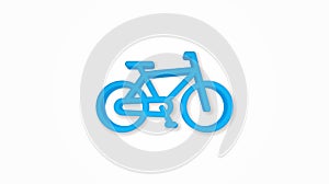 Bicycle, bike 3d realistic line icon. vector illustration