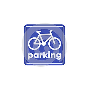 Bicycle, bike parking vector sign