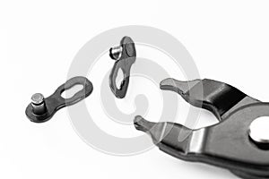 Bicycle black chain connector