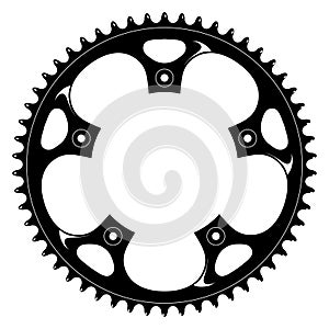 Bicycle black crank - Vector drawing photo