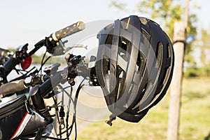 Bicycle black helmet