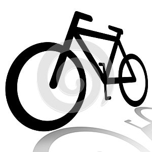 Bicycle black silhouette