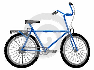 Bicycle blue front view right photo