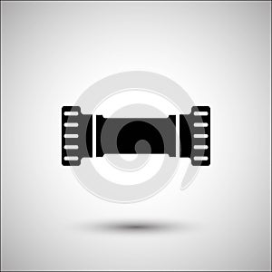 Bicycle bottom bracket. Bicycle accessories vector icon.