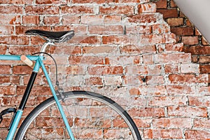 Bicycle and brick wall