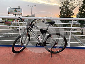 Bicycle in a bridge