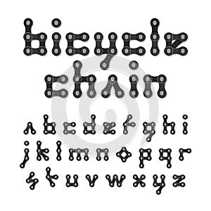 Bicycle chain alphabet