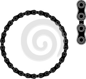 Bicycle chain circle vector illustration eps10