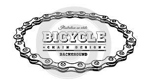 Bicycle chain in the form of a circle. 3D design