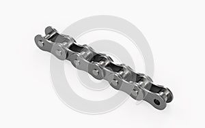 Bicycle Chain fragment on a white background