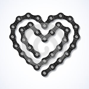 Bicycle chain heart