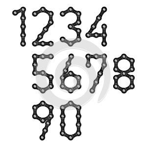 Bicycle chain numbers