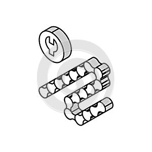 bicycle chane repair and shortening isometric icon vector illustration photo