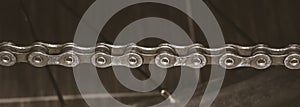 Bicycle clean chain close up