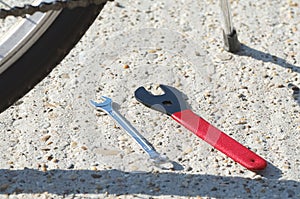Bicycle Closeup with Tools