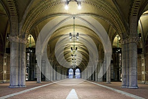 Bicycle corridor under the Rijksmuseum photo