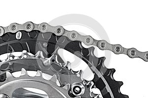 Bicycle crank and chain