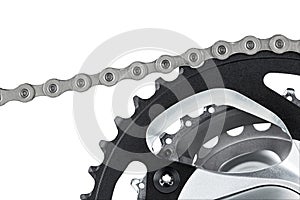 Bicycle crank and chain