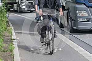 Bicycle on cycle lane