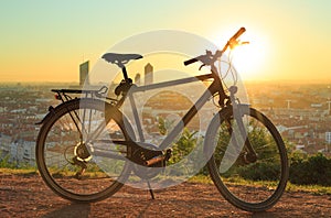 Bicycle at dawn