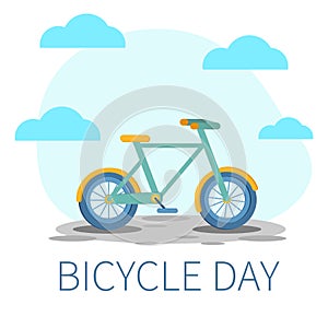 Bicycle Day - Funny Unofficial Holiday. Vector illustration