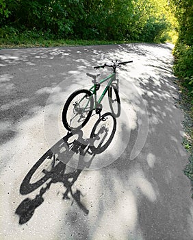 Bicycle on a deserted road