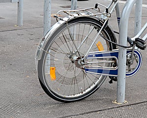 Bicycle detail on street