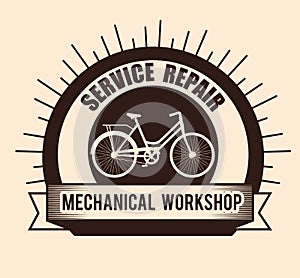 Bicycle emblem mechanical repair service
