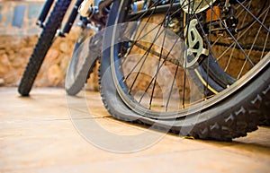 Bicycle flat tyre